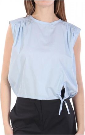 Marella Sleeveless Top - Dames - Tops zonder mouwen - Blauw - L - Tops