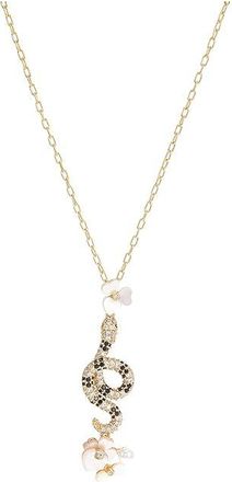 Kate Spade New York Shining Snake Pendant Womens Necklace Clear, Cubic Zirconia