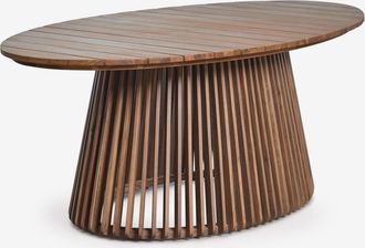 Sklum Mesa De Jard&iacute;n Ovalada 200x110 Cm En Madera De Acacia Mura Sklum