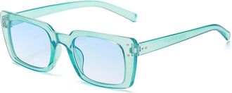 Generic Mens Small Frame Vacation Sunglasses Commuter Womens Driving Decorative Sun Glasses(Blue)