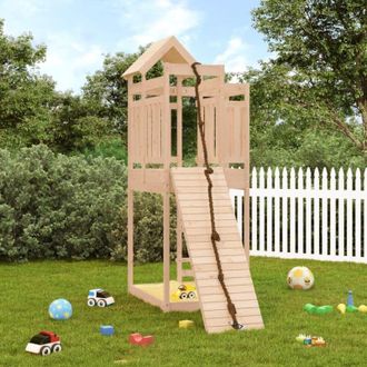 vidaXL Parque Infantil Con Pared De Escalada Madera Maciza De Pino Vidaxl