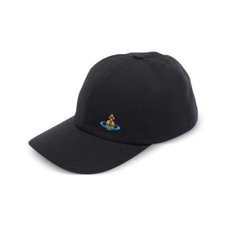 Vivienne Westwood Caps, male, Black, Size: L/XL Logo Embroidered Cap