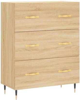 vidaXL Sideboard Sonoma Oak 69.5x34x90 cm Engineered Wood Vidaxl