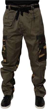 Dolce & Gabbana Patchwork Camouflage Cargo Broek - Heren - Slim Fit Broeken - Veelkleurig - 2XL - Katoen - Broeken