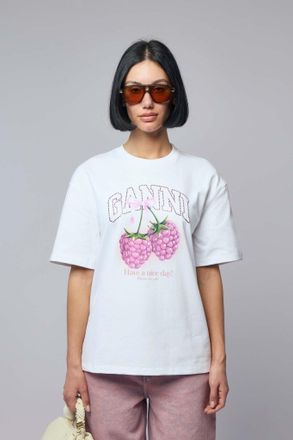 Ganni Heavy Cotton Jersey Raspberry