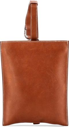 Herm&egrave;s Pochenplus Sling Wallet Leather crossbody bag - Bruin