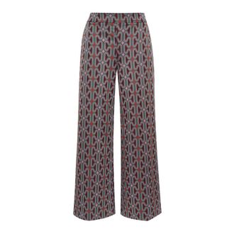 Maliparmi Optical Chain Trouser - Dames - Wijde Broeken - Veelkleurig - XS - Polyester - Broeken