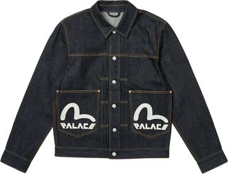 Palace x Evisu Dice Denim Jacket Raw 2ESPAM4DJ1147XXDNINDX