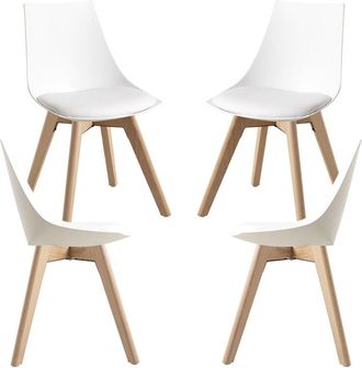 Regalos Miguel Packs Sillas Comedor - Pack 4 Sillas Blok - Blanco