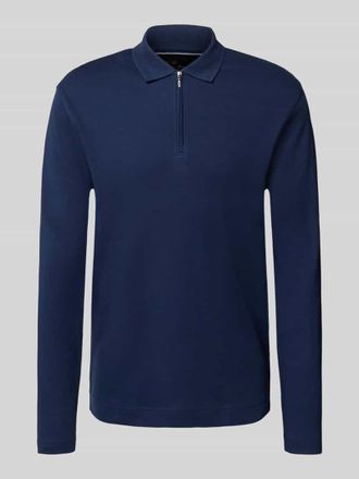 Christian Berg Slim Fit Poloshirt mit Rei&szlig;verschluss in Dunkelblau, Gr&ouml;&szlig;e XXL
