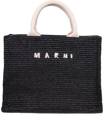 Marni Handbag In Raffia Effect Fabric