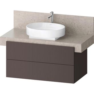 Duravit Duravit Balcoon, sous-lavabo sur console, suspendu, ardoise brun