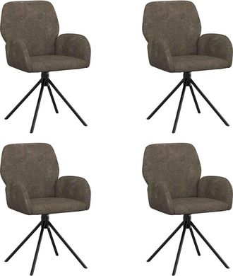 vidaXL Sillas De Comedor Giratorias 4 Uds. Cuero De Suede Sint&eacute;tico Vidaxl