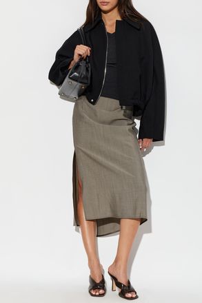 Victoria Beckham Wool Jacket With Drawstrings, Womens, Black