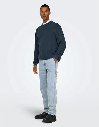 Only Mens Carpenter Relaxed Fit Jeans - Blue - Size: 31W s