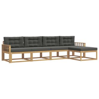 vidaXL Conjunto De Sof&aacute;s De Exterior 4 Pcs Blanco Y Antracita Vidaxl