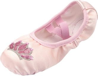 Generic Kids Shoes Girls Children Shoes Dance Warm Dance Ballet Performance Indoor Yoga(Rose Gold,10.5 Little Child)