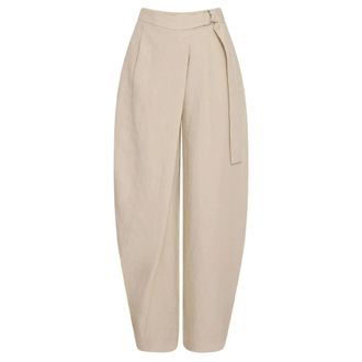 Moss Copenhagen Esteriane HW Pants - Dames - Broeken - Beige - Maat: M Viscose