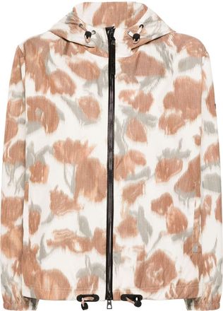 Moncler Cardabelle hooded jacket - women - Cotton/Polyester/Polyamide/Polyester/Cotton - 2 - Neutrals