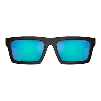 Prada Blue Mirror Rectangular Mens Sunglasses PS 02ZSU 1BO08R 55