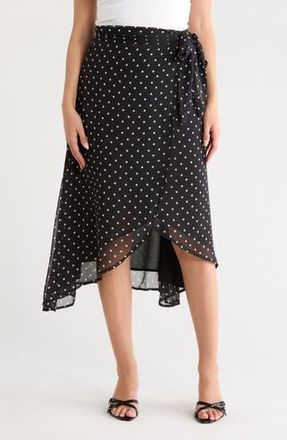 Tart Yasinia Faux Wrap Skirt in Dot On Black at Nordstrom Rack, Size X-Small