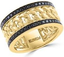 Effy Black Diamond Curb Link Band Ring at Nordstrom Rack, Size 10