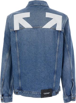 Off-white Mens Denim Jacket Blue Cotton Coat