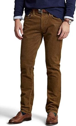 Polo Ralph Lauren Varick Slim Straight Corduroy Pants Mens Clothing Sepia : 34 32, Corduroy/Cotton/Elastane
