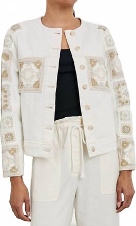 Rails Lido Long Sleeve Jacket In Vintage Ecru Crochet