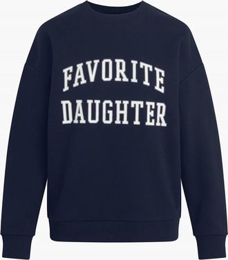 Favorite Daughter Collegiate Sweatshirt In Navy White