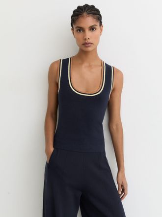 The Upside Navy The Knitted Tank Top, XS