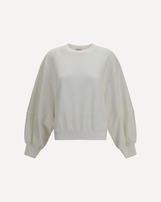 Brunello Cucinelli Felpa in cotone e lino Woman M