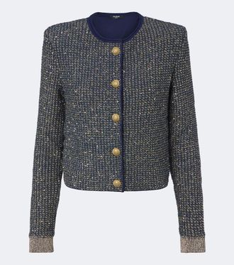 Balmain Giacca in tweed con paillettes