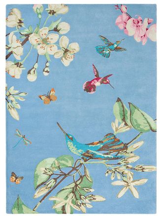 Wedgwood Designer Teppich Hummingbird Blue - handgetuftet