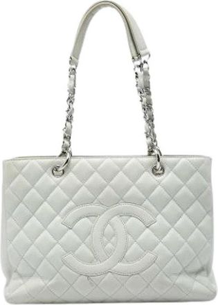 Chanel Pre-owned Grand Shopping Tote - Dames - Vintage Shopper - Wit - ONE Size - Leer - Vintage