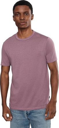 John Varvatos Bale Burnout Crew K7447s26 Mens T Shirt Purple Sand : MD, Cotton/Polyester