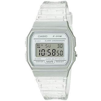 Casio Mens Transparent White Digital Watch - F-91WS-7CF