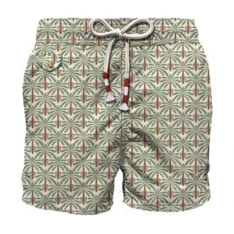 MC2 Saint Barth Beachwear, male, Green, Size: M Lighting Ultralight Print Swimsuit