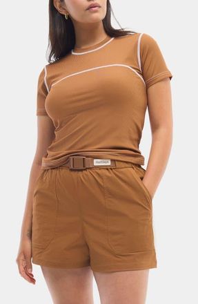 Halfdays Mollie Performance T-Shirt in Nuthatch at Nordstrom, Size X-Small