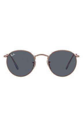 Ray-Ban Icons 50mm Round Metal Sunglasses in Blue at Nordstrom