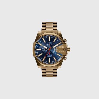 Diesel Mega Chief Slim antique gold-tone stainless steel watch - Timeframes - Man - Gold