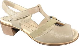 Ara Sandalen - Dames - Sandalen met hakken - Beige - 41 EU - Schoenen