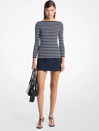 Michael Kors Striped Boatneck Top