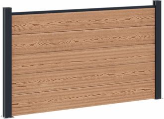vidaXL Conjunto De Valla 180 X 105 Cm Wpc Y Aluminio Marr&oacute;n Vidaxl