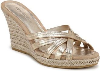 Veronica Beard Phylina Wedge Sandal in Gold at Nordstrom, Size 5.5
