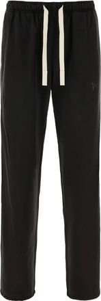 Palm Angels Pantaloni dritti con ricamo monogramma - Nero