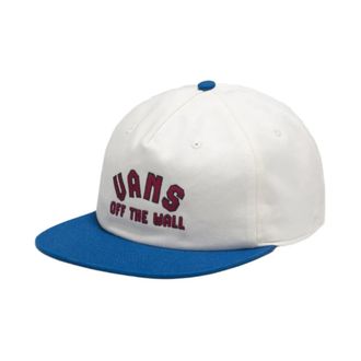 Vans Retro Laag Profiel Katoenen Hoed Blauw Wit - Dames - Petten - Wit - ONE Size - Katoen - Accessoires