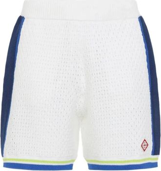 Casablanca Tennis Knit Shorts - Heren - Korte Broeken - Wit - S - Katoen - Korte Broeken