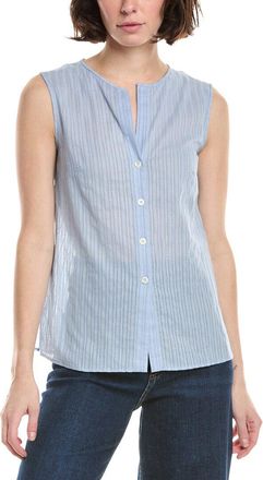Eleventy Collarless Sleeveless Shirt