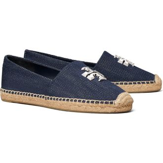 Tory Burch Eleanor Espadrille in Midnight Denim at Nordstrom, Size 10.5